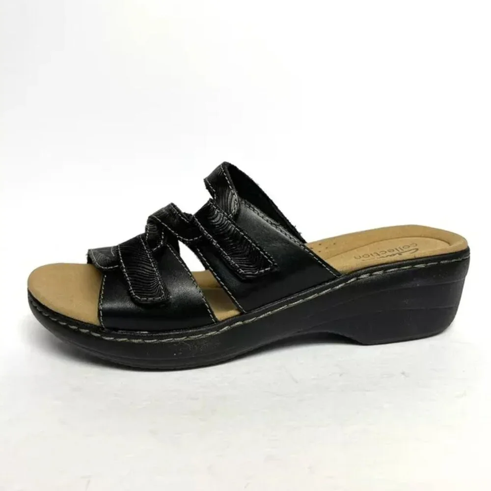 Clarks Womens Merliah Karli Sandal Black Size 9.5 M